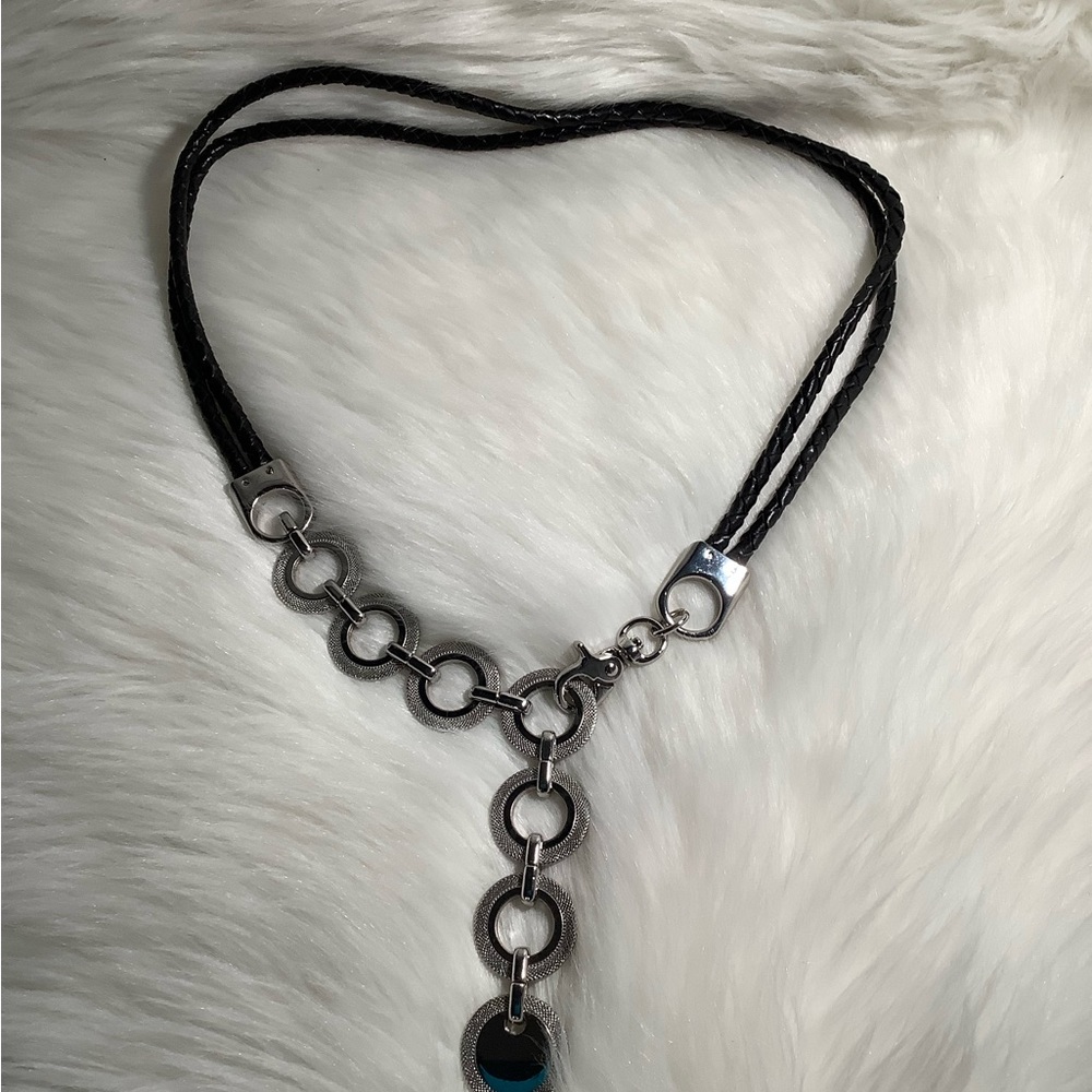 White House Black Market Silver Medallion Chain Belt